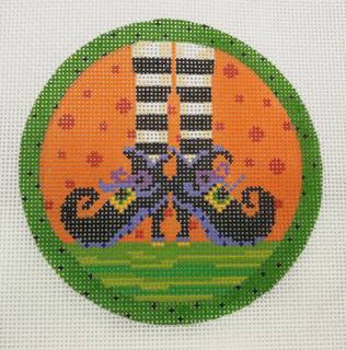 witch's feet round by Kate Dickerson Needlepoint Collections (thumbnail)