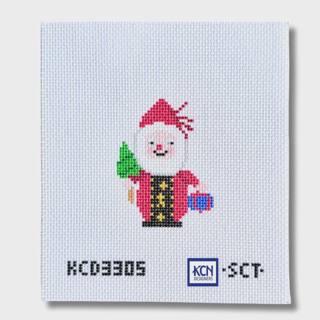 German Santa Ornament Needlepoint Canvas by KCN Designers (thumbnail)