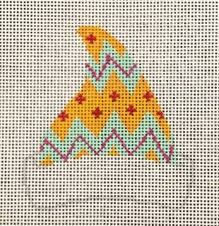 A Stitch In Time ASIT446-13 Orange Teal Zig Zag Cap by A Stitch in Time (thumbnail)