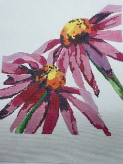 Flower - Red Cone by Anne Fisher Needlepoint (thumbnail)
