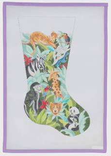 Jungle Christmas Stocking by CBK Needlepoint (thumbnail)