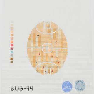 Basketball from Above Oval by Atlantic Blue Canvas (thumbnail)