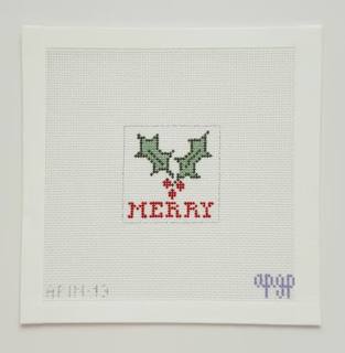 Mini Merry Square Canvas by A Poore Girl Paints (thumbnail)