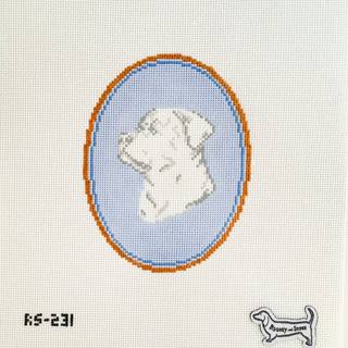The Rottweiler Dog Cameo by Atlantic Blue Canvas (thumbnail)