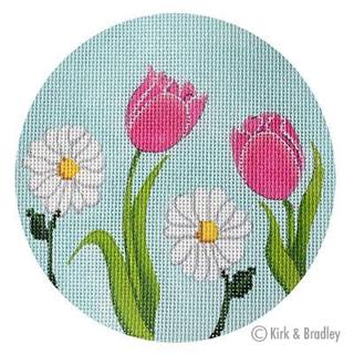 English Garden Round - Pink & White by Kirk and Bradley (thumbnail)