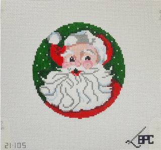 Classic Santa 13 Mesh 5.25" Round Canvas by Blueberry Point Canvas (thumbnail)