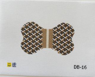 Dog bone, black and gold stripe by Lauren Bloch Designs (thumbnail)
