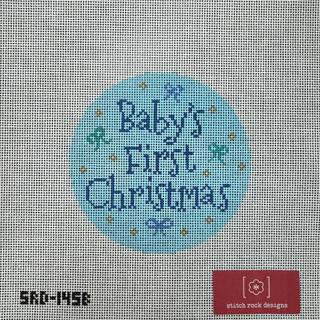 Baby’s First Christmas Blue by Stitch Rock Designs (thumbnail)