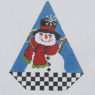 Shelly Tribbey Designs TR13 Checked Snowman Triangle Christmas Ornaments by Shelly Tribbey Designs (thumbnail)