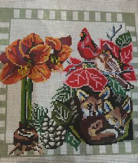 Winter Flower Pillow by The Gingham Stitchery (thumbnail)