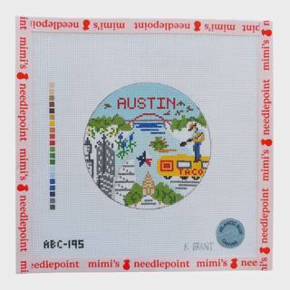 Austin Travel Round by Atlantic Blue Canvas (thumbnail)