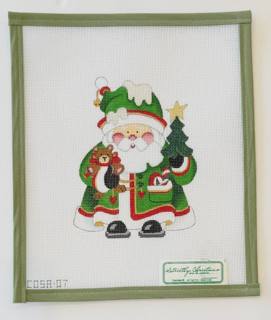 Squatty Santa With Tree and Teddy Bear by Strictly Christmas (thumbnail)