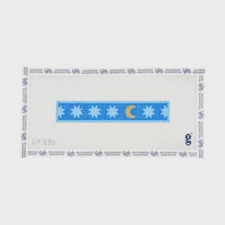 Moon & Stars Fob - Blue by Goodpoint Needlepoint (thumbnail)