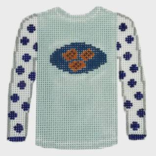 Potato Latkes on Light Blue Sweater by Kristine Kingston (thumbnail)