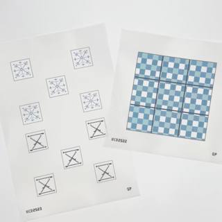 Tic Tac Snow Game Board and Pieces Needlepoint Canvas by KCN Designers (thumbnail)