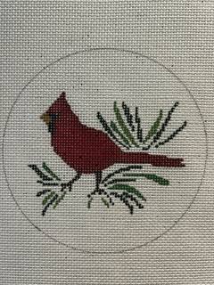 Red Cardinal on branch by Edie and Ginger (via CBK) (thumbnail)