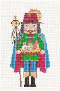 Nutcracker ~ ( 12 Days ) 3 French Hens Nutcracker 12 Days handpainted Needlepoint Ornament Susan Roberts by Susan Roberts Needlepoint (thumbnail)