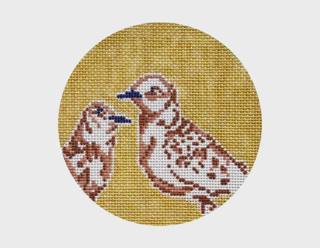 Twelvetide in Color - Two Turtle Doves by The Plum Stitchery (thumbnail)