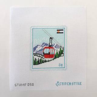 Aspen 18 Mesh Travel Stamp Needlepoint Canvas by Stitch Style Needlepoint (thumbnail)