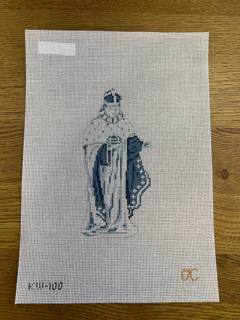 Wedgwood Standing Wiseman w/ Crown Canvas by The Gingham Stitchery (thumbnail)
