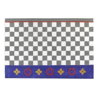 Louis Squares Fleur Gray / Blue by Kimberly Ann Needlepoint (thumbnail)