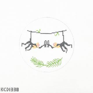 Champagne Monkeys Round by KCN Designers (thumbnail)