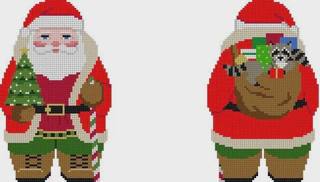 Woodsman Santa - 2 Sided by Liz Goodrick-Dillon (Tapestry Tent, via Susan Roberts) (thumbnail)