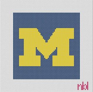 Needlepoint by Laura Michigan 4" Square by Needlepoint by Laura (thumbnail)