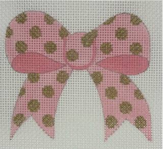 Patricia Sone 108-R pink polkadot bow - includes Stitch Guide by Patricia Sone (thumbnail)