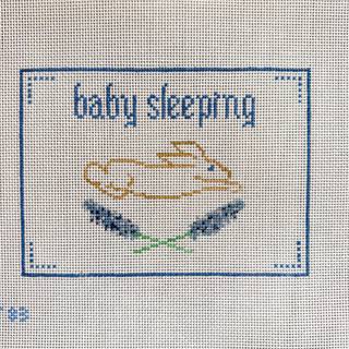 Baby Sleeping Bunny, Blue by Stitch Style Needlepoint (thumbnail)