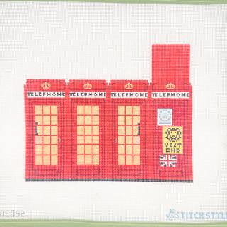 3D Red Phone Booth by Stitch Style Needlepoint (thumbnail)