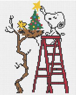 Officially Needlepoint PEANUTS Christmas - Snoopy Decorating Tree by Officially Needlepoint (thumbnail)