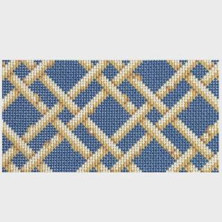 Woven Bamboo/Navy Insert by Two Sisters Needlepoint (thumbnail)