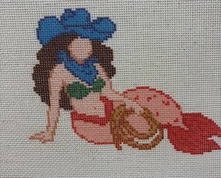 Coral Cowgirl Mermaid by Threaded and Tipsy Designs (thumbnail)