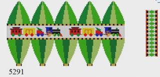 Susan Robert's 5291 Train, Hot Air Balloon - 18 mesh by Liz Goodrick-Dillon (Tapestry Tent, via Susan Roberts) (thumbnail)