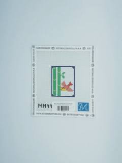 Bird Bam Mahjong Tile Canvas by Maura Nolan Designs (thumbnail)