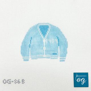 Comfy Cardigan - Blue by Olivia Grace Needlepoint (thumbnail)