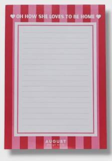 Oh How She Loves To Be Home Notepad by August Design Works (thumbnail)