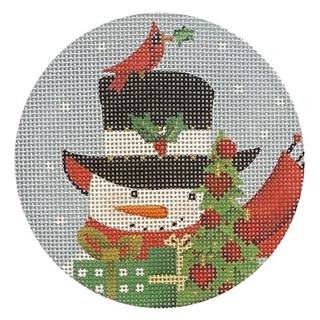 Snowman with Tree Ornament by Melissa Shirley Designs (thumbnail)