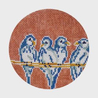 Twelvetide in Color - Four Colly Birds by The Plum Stitchery (thumbnail)