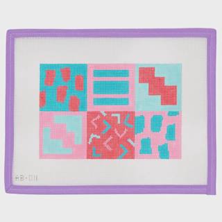1980s Inspired Shapes - Coral & Aqua by Little Bird Designs (thumbnail)