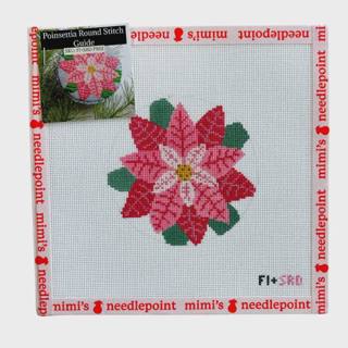 Poinsettia Round Ornament by Fire and Iris Designs (thumbnail)
