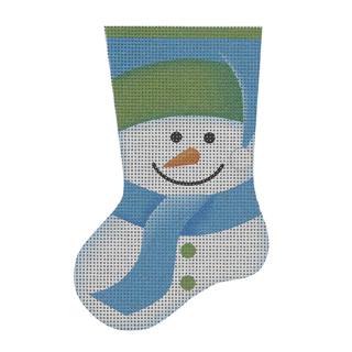 Snowman Mini Socks, Blue & Green by Pepperberry Designs (thumbnail)