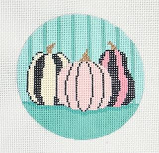 pumpkins on turquoise by Eye Candy Needleart (thumbnail)
