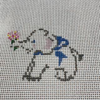 Party Friends - Elephant by Girl with a Curl Needlepoint (thumbnail)