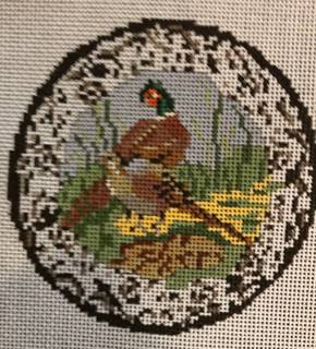 Transferware Pheasant Plate by The Gingham Stitchery (thumbnail)