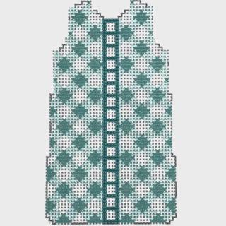 NTG TS131 - Aqua Gingham Mini Shift by Two Sisters Needlepoint (thumbnail)