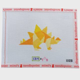 Yellow Stegosaurus Dinosaur by Susan Battle Needlepoint (thumbnail)