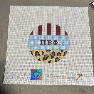 4" multi w/leopard round-Pi Beta Phi 4ML22-PBP by Kangaroo Paw Designs (thumbnail)