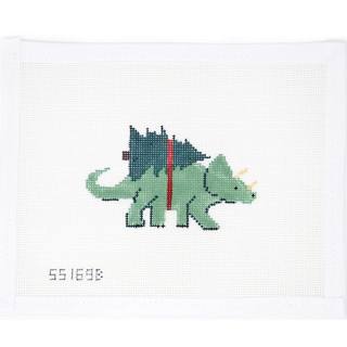 Christmas Triceratops by Stitch Style Needlepoint (thumbnail)